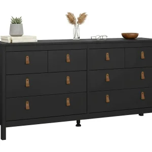 Dsanton dressoir, Woonkamerbuffet, Woonkamerdressoir, Keukenkast, 160×38 h80 cm, Zwart Dsanton dressoir, Woonkamerbuffet, Woonkamerdressoir, Keukenkast, 160×38 h80 cm, Zwart