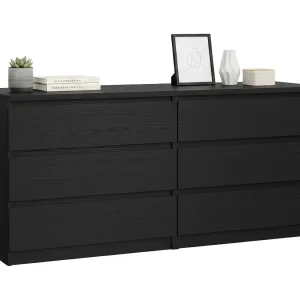 Dsaurin dressoir, Woonkamerbuffet, Woonkamerdressoir, Keukenkast, 154×50 h68 cm, Zwart Dsaurin dressoir, Woonkamerbuffet, Woonkamerdressoir, Keukenkast, 154×50 h68 cm, Zwart