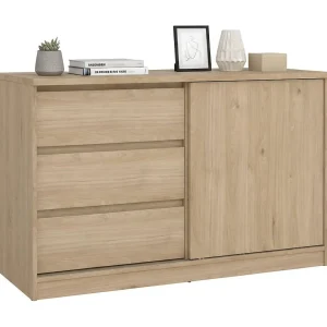 Dsatalin dressoir, Woonkamerbuffet, Woonkamerdressoir, Keukenkast, 119×50 h76 cm, Eiken Dsatalin dressoir, Woonkamerbuffet, Woonkamerdressoir, Keukenkast, 119×50 h76 cm, Eiken