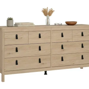 Dsanton dressoir, Woonkamerbuffet, Woonkamerdressoir, Keukenkast, 160×38 h80 cm, Eiken Dsanton dressoir, Woonkamerbuffet, Woonkamerdressoir, Keukenkast, 160×38 h80 cm, Eiken