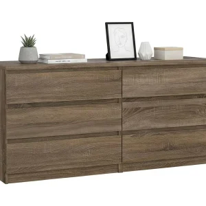 Dsaurin dressoir, Woonkamerbuffet, Woonkamerdressoir, Keukenkast, 154×50 h68 cm, Eiken Dsaurin dressoir, Woonkamerbuffet, Woonkamerdressoir, Keukenkast, 154×50 h68 cm, Eiken