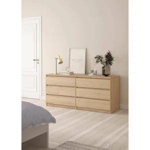 Dsanog dressoir, Woonkamerbuffet, Woonkamerdressoir, Keukenkast, 154×50 h70 cm, Eiken Dsanog dressoir, Woonkamerbuffet, Woonkamerdressoir, Keukenkast, 154×50 h70 cm, Eiken