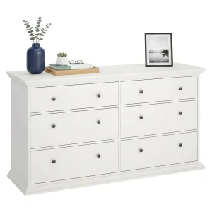 Dsanson dressoir, Woonkamerbuffet, Woonkamerdressoir, Keukenkast, 163×52 h88 cm, Wit Dsanson dressoir, Woonkamerbuffet, Woonkamerdressoir, Keukenkast, 163×52 h88 cm, Wit