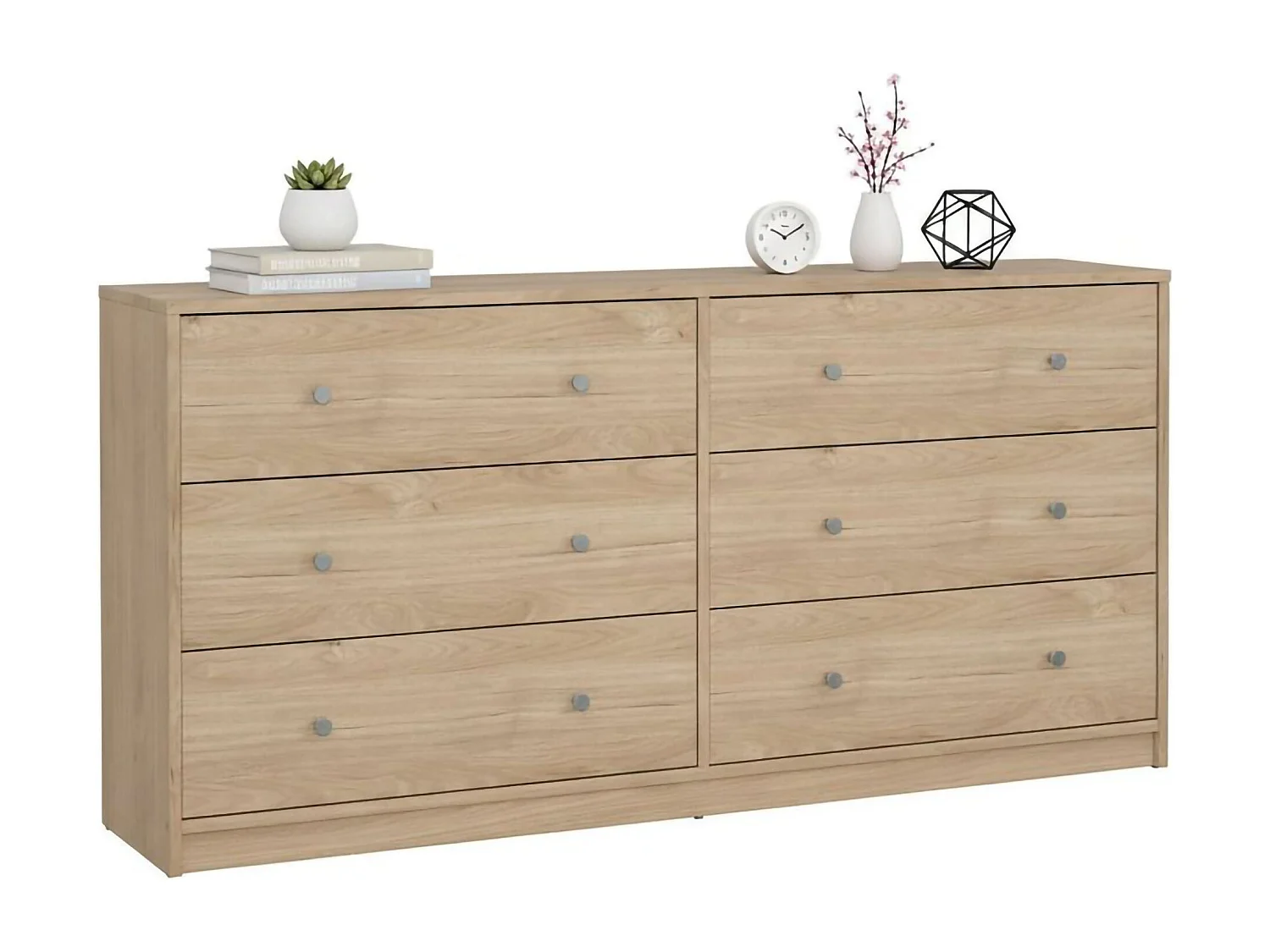 Dsanto dressoir, Woonkamerbuffet, Woonkamerdressoir, Keukenkast, 143x30 h68 cm, Eiken