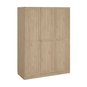 Dsens 3-deurskast, Slaapkamermeubel, Inloopkast, Kledingkast, 147×62 h200 cm, Eiken Dsens 3-deurskast, Slaapkamermeubel, Inloopkast, Kledingkast, 147×62 h200 cm, Eiken