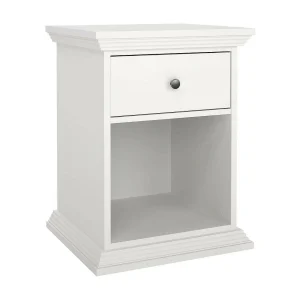Dsaccan nachtkastje, Lage ladekast, Nachtkastje, Bedplank, 48×43 h63 cm, Wit Dsaccan nachtkastje, Lage ladekast, Nachtkastje, Bedplank, 48×43 h63 cm, Wit