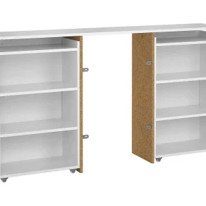Drosi nachtkastje, Lage ladekast, Nachtkastje, Bedplank, 145×26 h80 cm, Wit