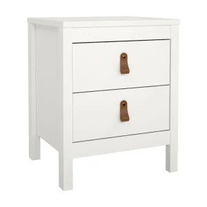 Drull nachtkastje, Lage ladekast, Nachtkastje, Bedplank, 44×38 h54 cm, Wit Drull nachtkastje, Lage ladekast, Nachtkastje, Bedplank, 44×38 h54 cm, Wit