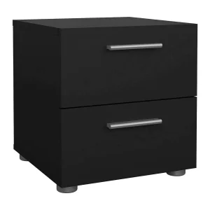 Druotol nachtkastje, Laag dressoir, Nachtkastje, Bedplank, 40×40 h42 cm, Zwart Druotol nachtkastje, Laag dressoir, Nachtkastje, Bedplank, 40×40 h42 cm, Zwart