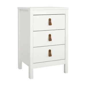 Dsain nachtkastje, Lage ladekast, Nachtkastje, Bedplank, 44×38 h70 cm, Wit Dsain nachtkastje, Lage ladekast, Nachtkastje, Bedplank, 44×38 h70 cm, Wit