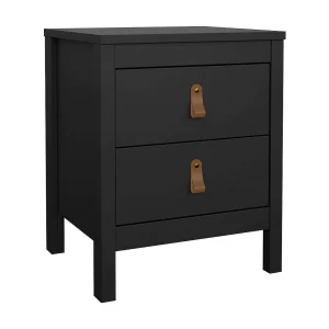 Drull nachtkastje, Lage ladekast, Nachtkastje, Bedplank, 44×38 h54 cm, Zwart Drull nachtkastje, Lage ladekast, Nachtkastje, Bedplank, 44×38 h54 cm, Zwart