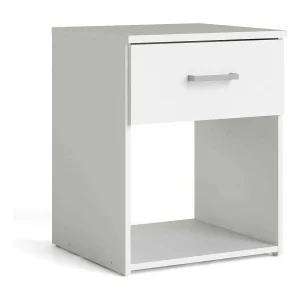 Druss nachtkastje, Lage ladekast, Nachtkastje, Bedplank, 38×36 h48 cm, Wit Druss nachtkastje, Lage ladekast, Nachtkastje, Bedplank, 38×36 h48 cm, Wit