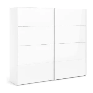 Dspinos 2-deurskast, Slaapkamermeubel, Inloopkast, Kledingkast, 243×61 h220 cm, Wit Dspinos 2-deurskast, Slaapkamermeubel, Inloopkast, Kledingkast, 243×61 h220 cm, Wit