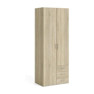 Dscaratt 2-deurskast, Slaapkamermeubel, Inloopkast, Kledingkast, 78×50 h200 cm, Eiken Dscaratt 2-deurskast, Slaapkamermeubel, Inloopkast, Kledingkast, 78×50 h200 cm, Eiken