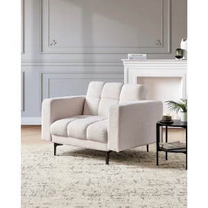 Fauteuil ALNES Bouclé Wit