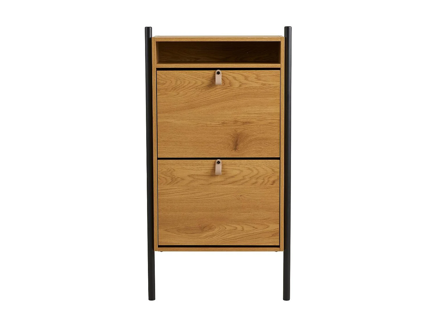 Elna schoenenkast 2 kleppen eikendecor.