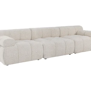 Modulaire vierzitsbank in gemêleerde beige stof FACIVIL