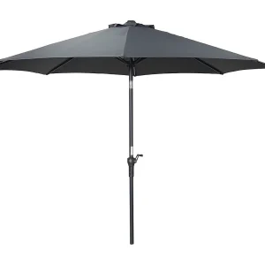 Garden Impressions Lotus stokparasol Ø300 cm – donker grijs Garden Impressions Lotus stokparasol Ø300 cm – donker grijs