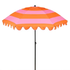 Edelman Jessy stokparasol streep oranje – Ø197 x 238 cm Edelman Jessy stokparasol streep oranje – Ø197 x 238 cm