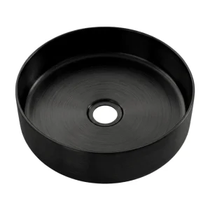 Essenox ronde wastafel 37.5 cm in roestvrij staal zwart – Essebagno Essenox ronde wastafel 37.5 cm in roestvrij staal zwart – Essebagno