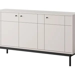Driedelige commode Lunaris op poten, voor de woonkamer, commode 155 cm – kasjmier Driedelige commode Lunaris op poten, voor de woonkamer, commode 155 cm – kasjmier