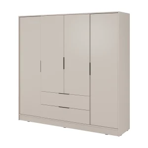 Draaideurkast 200 cm Kalma 4D – vierdeurs kast met lades voor de woonkamer, slaapkamer – kasjmier Draaideurkast 200 cm Kalma 4D – vierdeurs kast met lades voor de woonkamer, slaapkamer – kasjmier