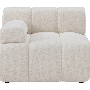Hoekfauteuil links in beige gemêleerde stof FACIVIL Hoekfauteuil links in beige gemêleerde stof FACIVIL