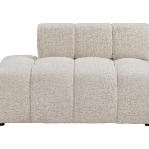 Chaise longue links in gemêleerde stof beige kleur FACIVIL