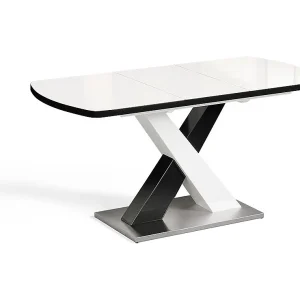 Eettafel zwart/wit 120x80x76 chinto Eettafel zwart/wit 120x80x76 chinto
