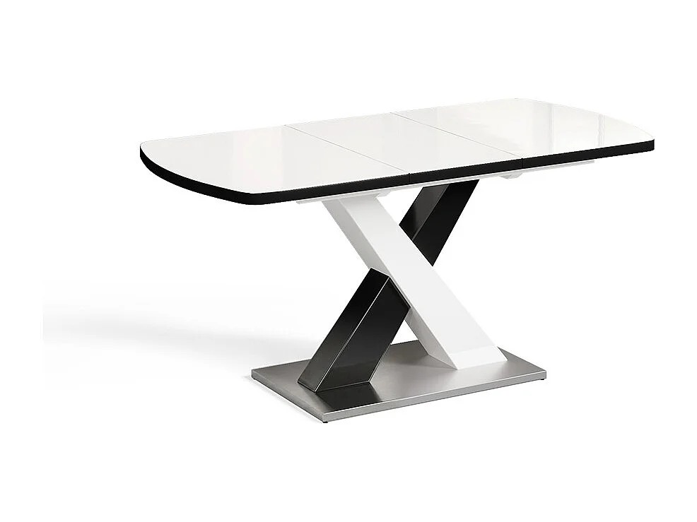 Eettafel zwart/wit 120x80x76 chinto