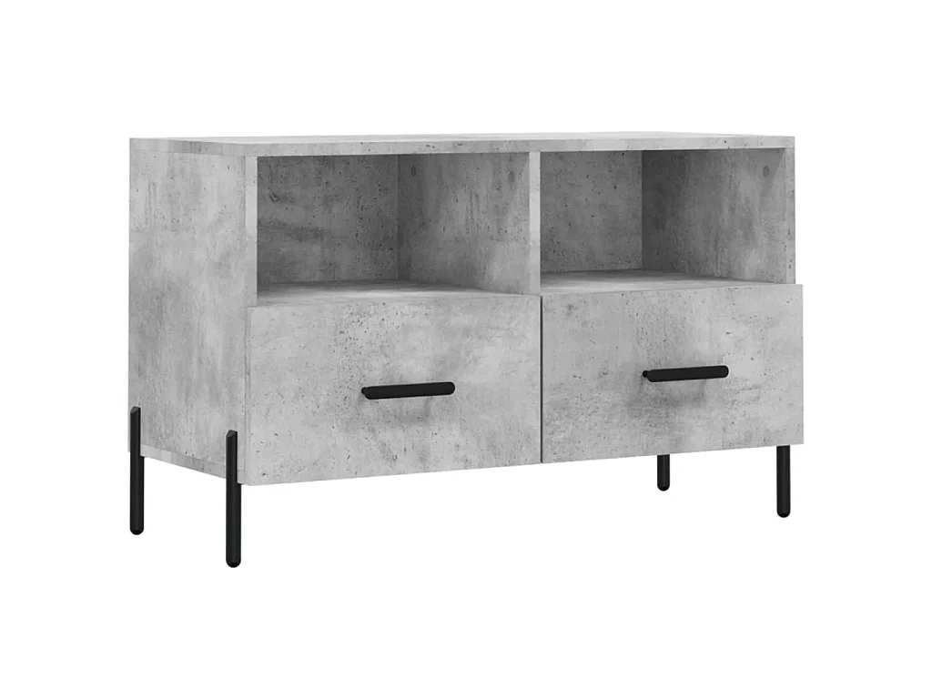 Erasmo Tv-meubel 80x36x50 cm bewerkt hout betongrijs