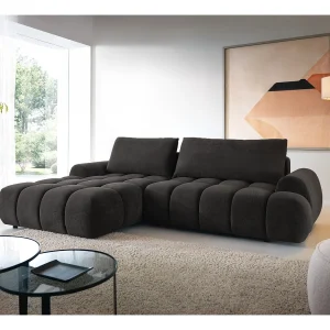 Emporius Valerio Hoekbank 280 cm – Slaapbank met bedlade, links – fluweel zwart (Gobi 18) Emporius Valerio Hoekbank 280 cm – Slaapbank met bedlade, links – fluweel zwart (Gobi 18)