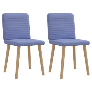 Eetkamerstoelen 2 st stof jeansblauw Eetkamerstoelen 2 st stof jeansblauw