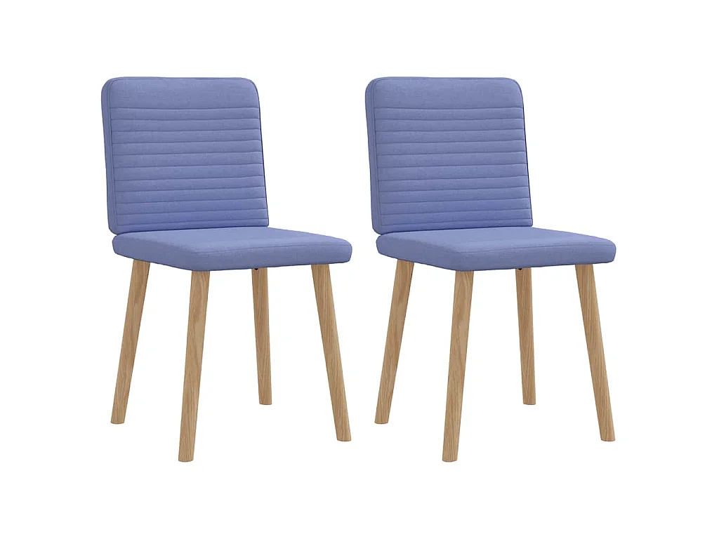 Eetkamerstoelen 2 st stof jeansblauw