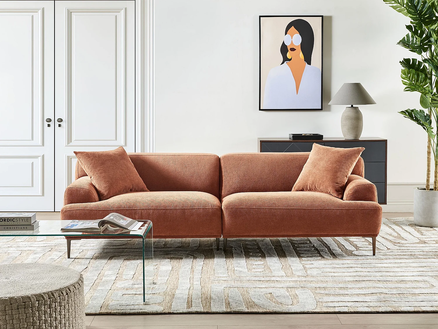 Bank MATILA Stof Goudbruin 3-zitter