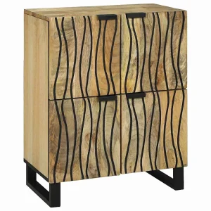 Dressoir Bruin 60 x 33 x 75 cm massief mangohout