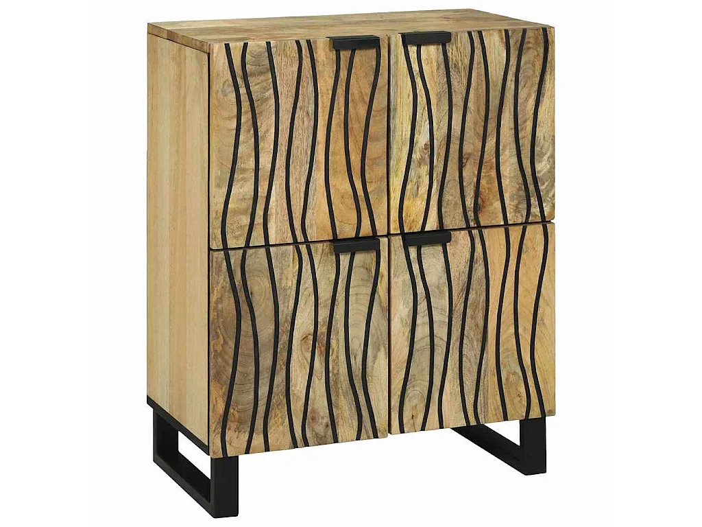 Dressoir Bruin 60 x 33 x 75 cm massief mangohout