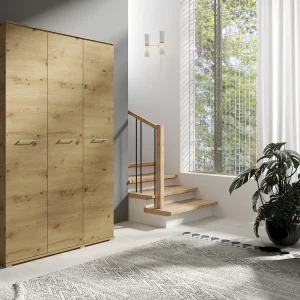 Drie-deurs opengaande kast 120 cm × 200 cm ARTISAN | Planken + Kleerhangerstang Drie-deurs opengaande kast 120 cm × 200 cm ARTISAN | Planken + Kleerhangerstang