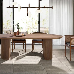 Eettafel ovale halve punt walnoot fineer 1104 ANGEL CERDA Eettafel ovale halve punt walnoot fineer 1104 ANGEL CERDA