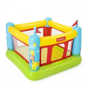 Fisher-Price Bouncetastic Opblaasbare Trampoline voor Kinderen – Binnen/Buiten Plezier, Eenvoudige Installatie, Veilig & Duurzaam