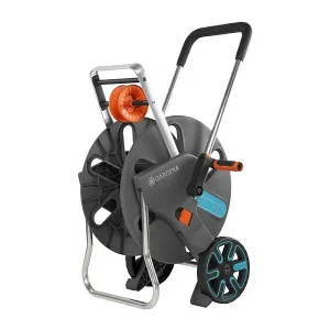 GARDENA CleverRoll L Slanghaspel – Lengte 100m – Gemakkelijk Transport – Kick&Stand – Anti-Druppel – 5 jaar garantie GARDENA CleverRoll L Slanghaspel – Lengte 100m – Gemakkelijk Transport – Kick&Stand – Anti-Druppel – 5 jaar garantie