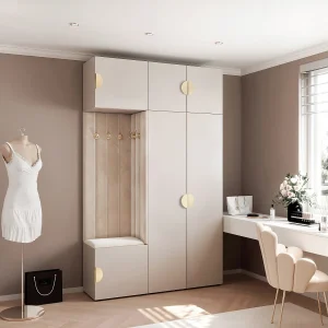 Garderobe Aria V7 Kasjmier Gestoffeerd Fluweel Kasjmier Haken en Planken Garderobe Aria V7 Kasjmier Gestoffeerd Fluweel Kasjmier Haken en Planken