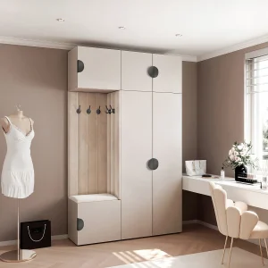 Garderobe Aria V7 Kasjmier Gestoffeerd Fluweel Kasjmier Haken en Planken Garderobe Aria V7 Kasjmier Gestoffeerd Fluweel Kasjmier Haken en Planken