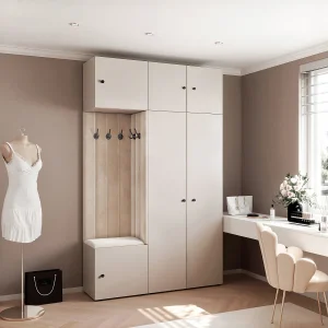 Garderobe Aria V7 Kasjmier Gestoffeerd Fluweel Kasjmier Haken en Planken Garderobe Aria V7 Kasjmier Gestoffeerd Fluweel Kasjmier Haken en Planken