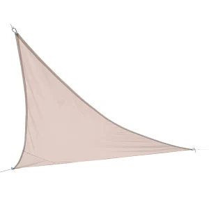 Driehoekig beige schaduwdoek – Afmetingen 360x360x360 cm in polyester 160g/m² Driehoekig beige schaduwdoek – Afmetingen 360x360x360 cm in polyester 160g/m²