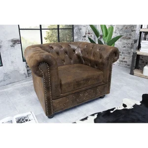 Fauteuil EDGAR – Bruin – Barokstijl Fauteuil EDGAR – Bruin – Barokstijl