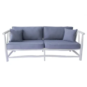 Driepersoons teakhouten fauteuil met kussen TIKA – Comfortabel en elegant voor binnen en buiten