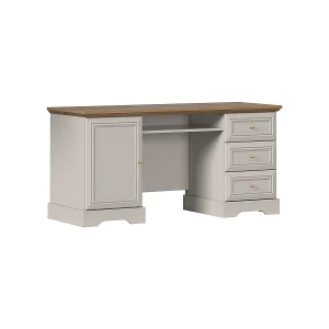 Dulci kasjmier en hout 1-deurs bureau met 3 lades