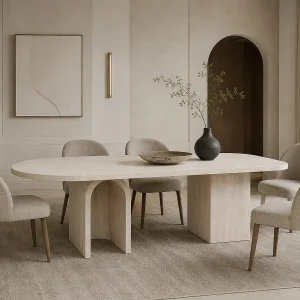 Eettafel ARCHETTA in travertijn 240 x 110 cm Eettafel ARCHETTA in travertijn 240 x 110 cm