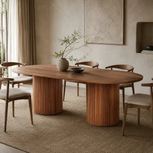 DREMA eettafel in massief teakhout 200×110×77,5 cm DREMA eettafel in massief teakhout 200×110×77,5 cm
